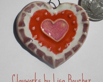 Porcelain Heart Pendant