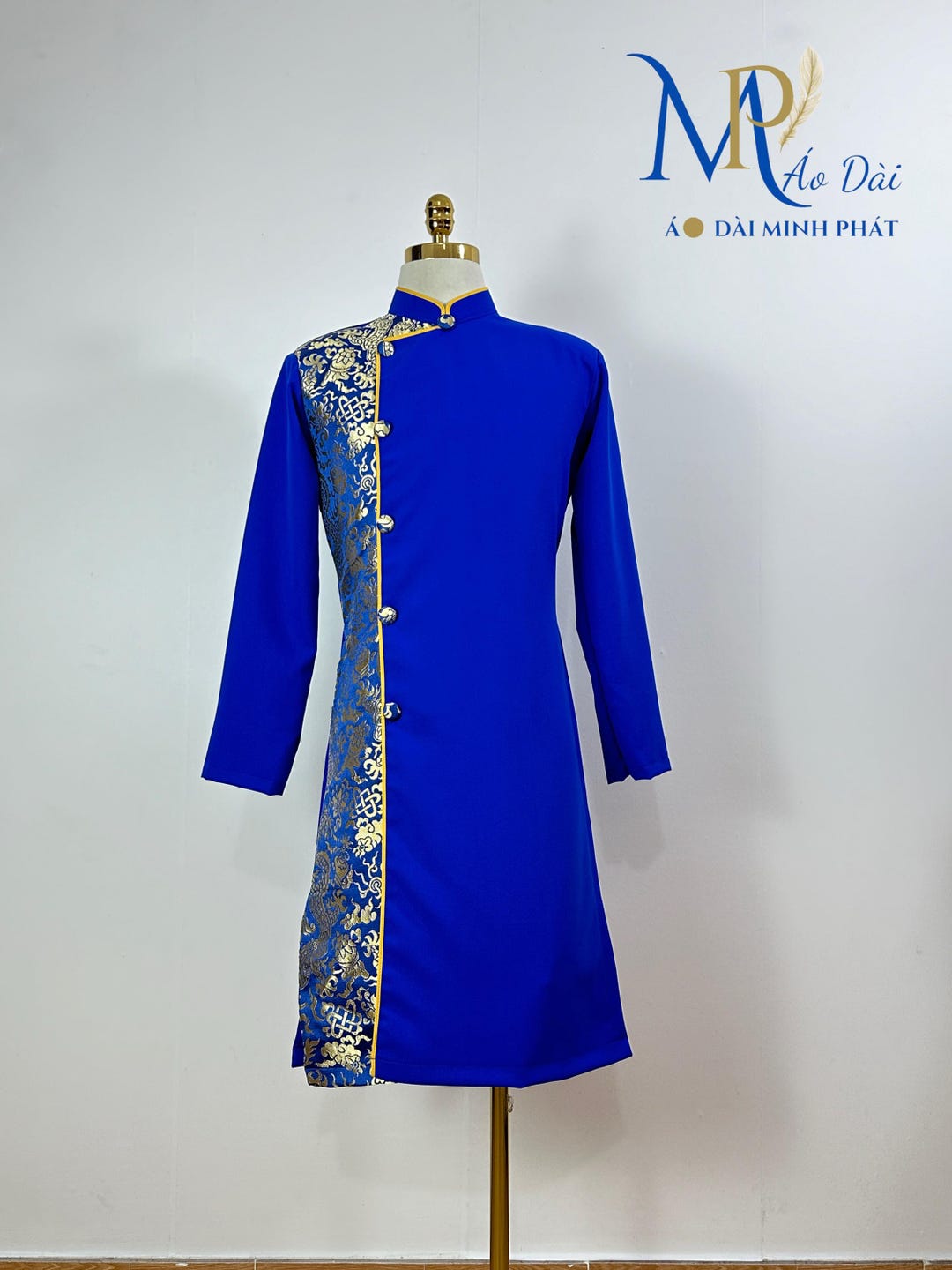 Green Vietnamese Ao Dai With Yellow Pants | Ao Dai Viet Nam