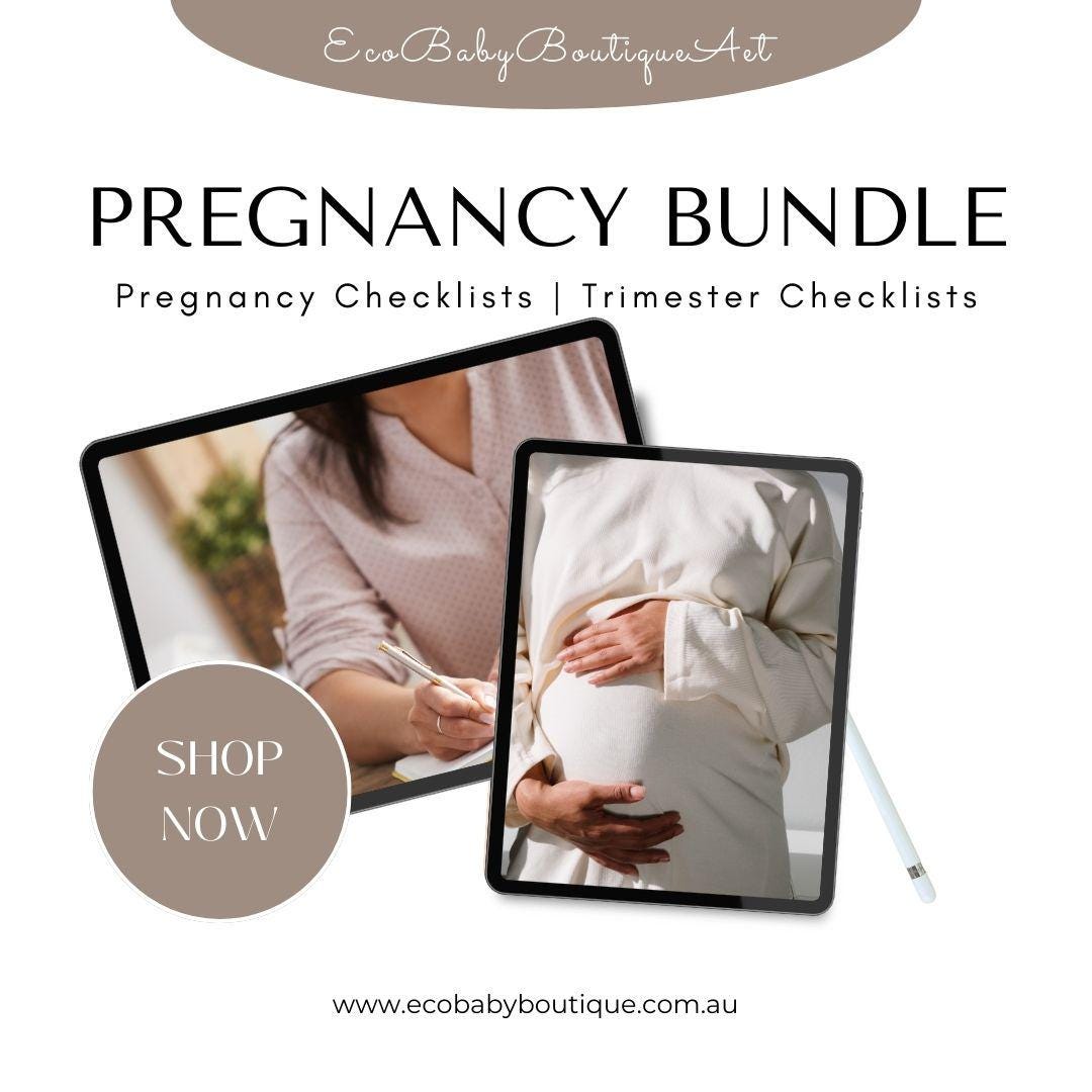 Printable Pregnancy & Hospital Bag Checklist| Trimester Checklist ...