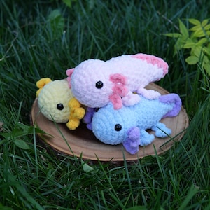 Axolotl Stofftier | Süßer Axolotl Amigurumi | Axolotl Plüschtier gehäkelt