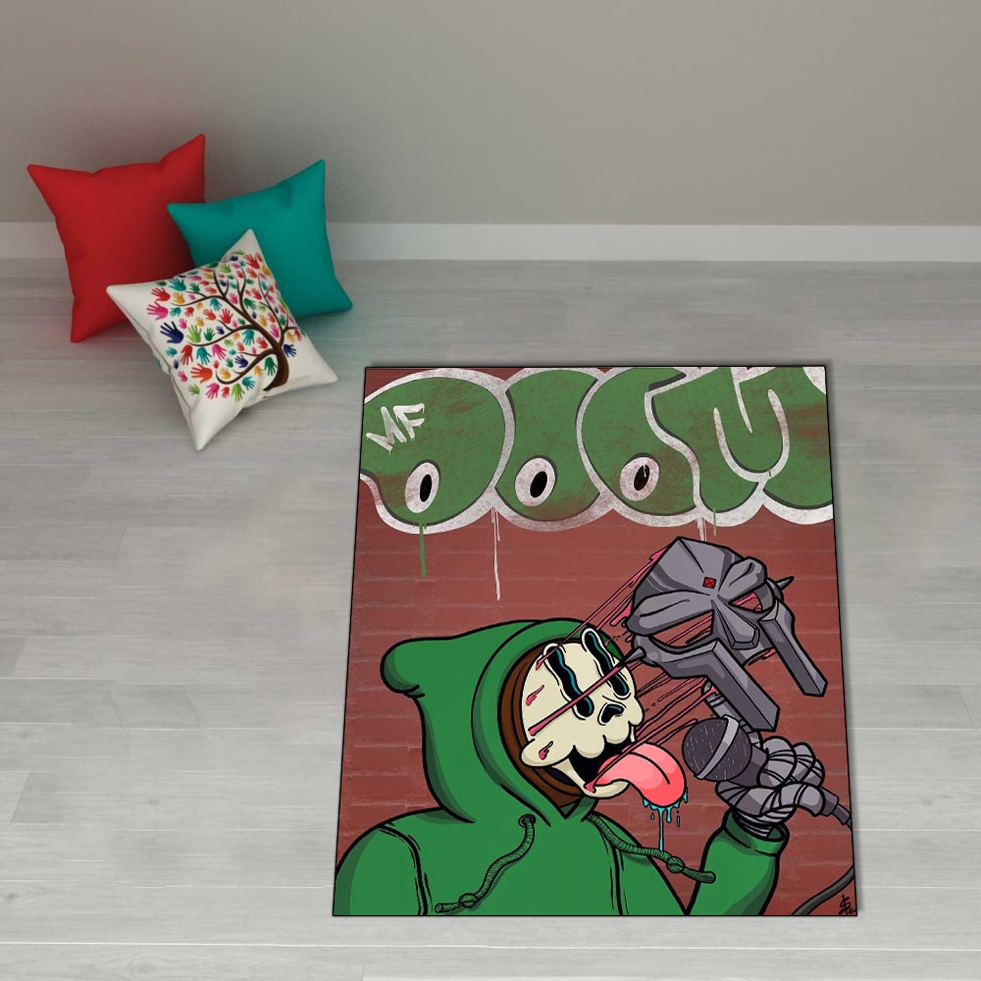 Quasimoto Inspired Rug,mf Doom Rug,doctor Doom Rug,quasimoto 