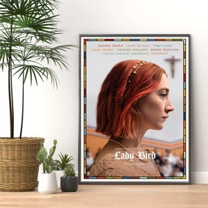 Lady Bird (2017) poster del film, stampa su tela, decorazione da parete per la camera, arte del cinema, regali per lui, stampa artistica da parete, poster artistico, regalo