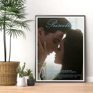 Priscilla (2024), póster de película impreso, lienzo, arte de pared, decoración de habitación, regalos de arte de película, arte de pared, póster artístico, regalo perfecto
