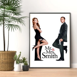 Mr. & Mrs. Smith (2005)- Movie Poster (regular Style) Art