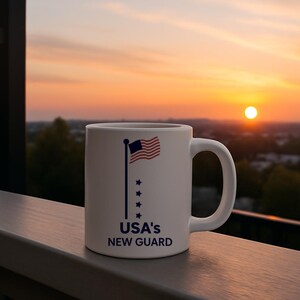 American Flag Coffee Mug: Patriotic USA Ceramic Mug, Veteran Gift