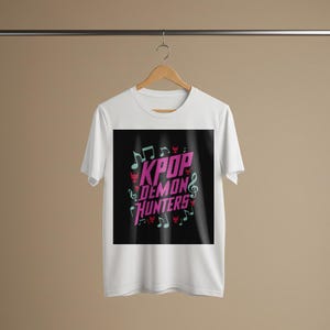 KPOP DEMON HUNTERS T-Shirt | Edgy K-Pop Fan Apparel | Music Lover Gift | Unique Pop Culture Tee | Unisex Garment Dyed Shirt for Fans