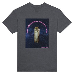 Camiseta, gato, camisa de gato divertida, divertida, sapce, regalo de camiseta, camisa unisex, buenas vibraciones, amantes de los gatos, camisa de gato genial, camiseta, letras de neón