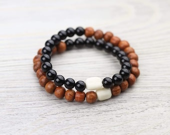 Double Wrap Contemplation Men's Mala