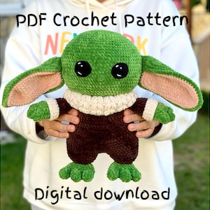 Alien Häkelanleitung, Alien Kind Amigurumi, Spielzeug Baby Alien, DIY Häkeln Plüschtier, einfache Häkelanleitung, Plüschtier, Plüschtier
