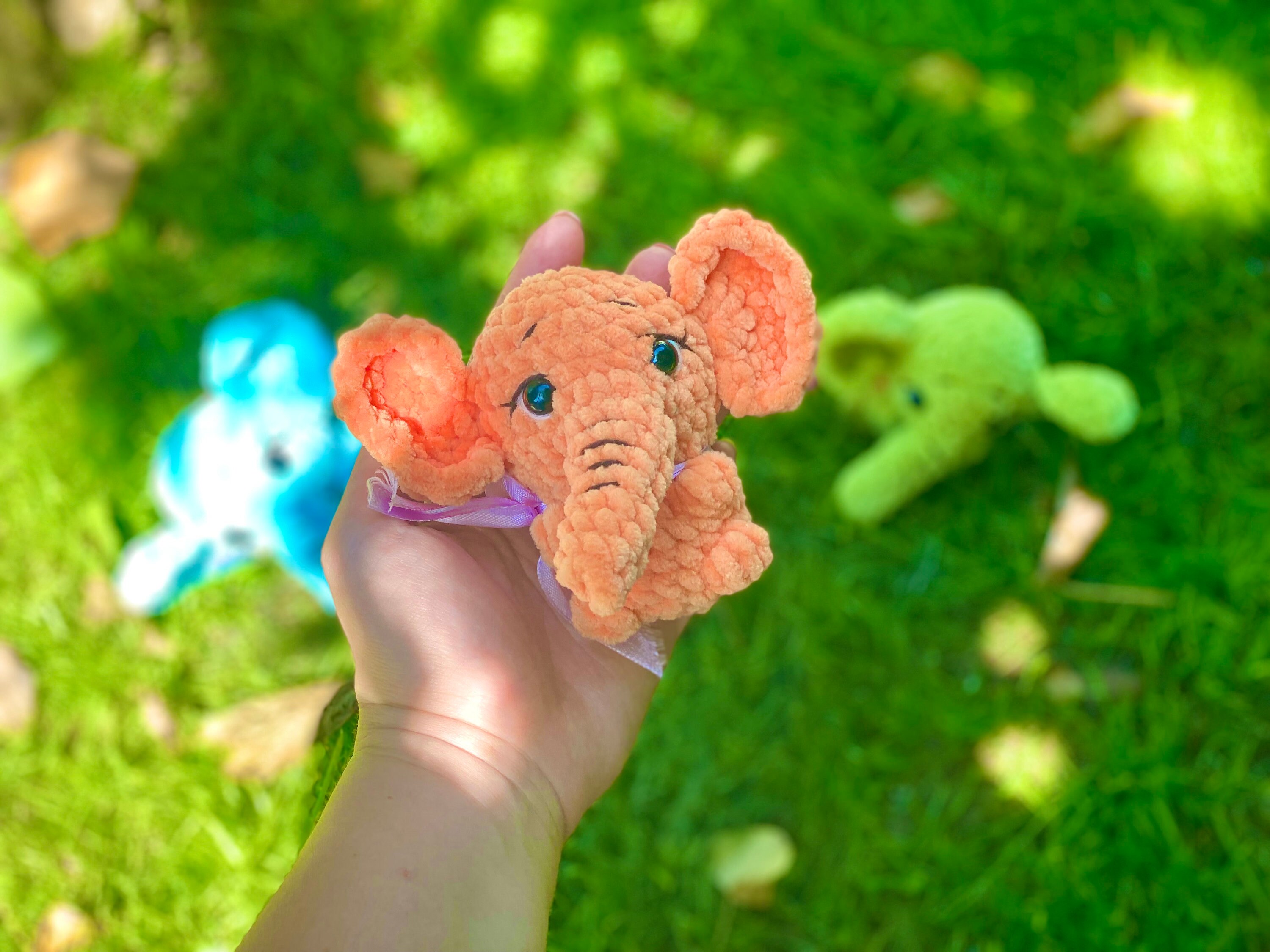No Sew Crochet Pattern Elephant , Keychain Amigurumi Baby Elephant - Etsy