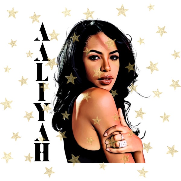 Aaliyah PNG SVG, Aaliyah Shirt Print, Aaliyah Merch, Digital Download, Aaliyah Sublimation, Aaliyah T Shirt, Aaliyah SVG Cut File, 90's Svg