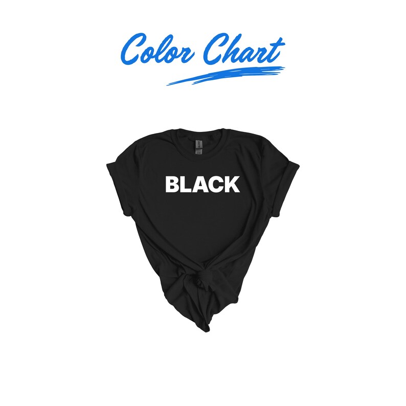 Color chart showing black as the primary fabric choice for the Pet Sematary horror tee. Classic option for dark-themed apparel.