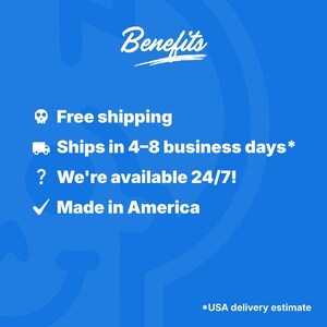 Key shopping benefits for customers: fast shipping, secure checkout, made-to-order apparel, and exclusive fan art designs.