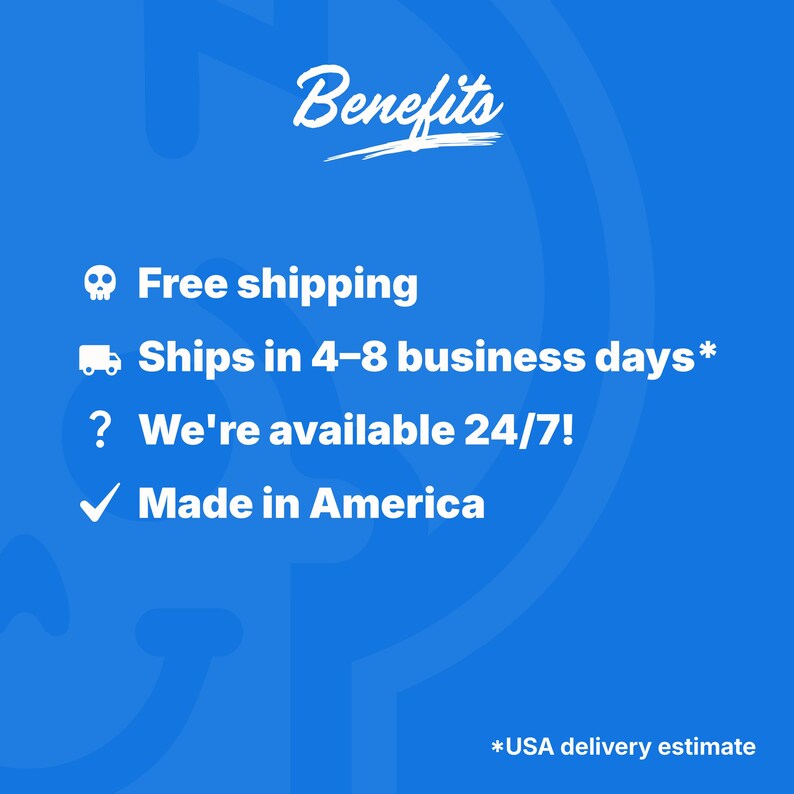 Key shopping benefits for customers: fast shipping, secure checkout, made-to-order apparel, and exclusive fan art designs.