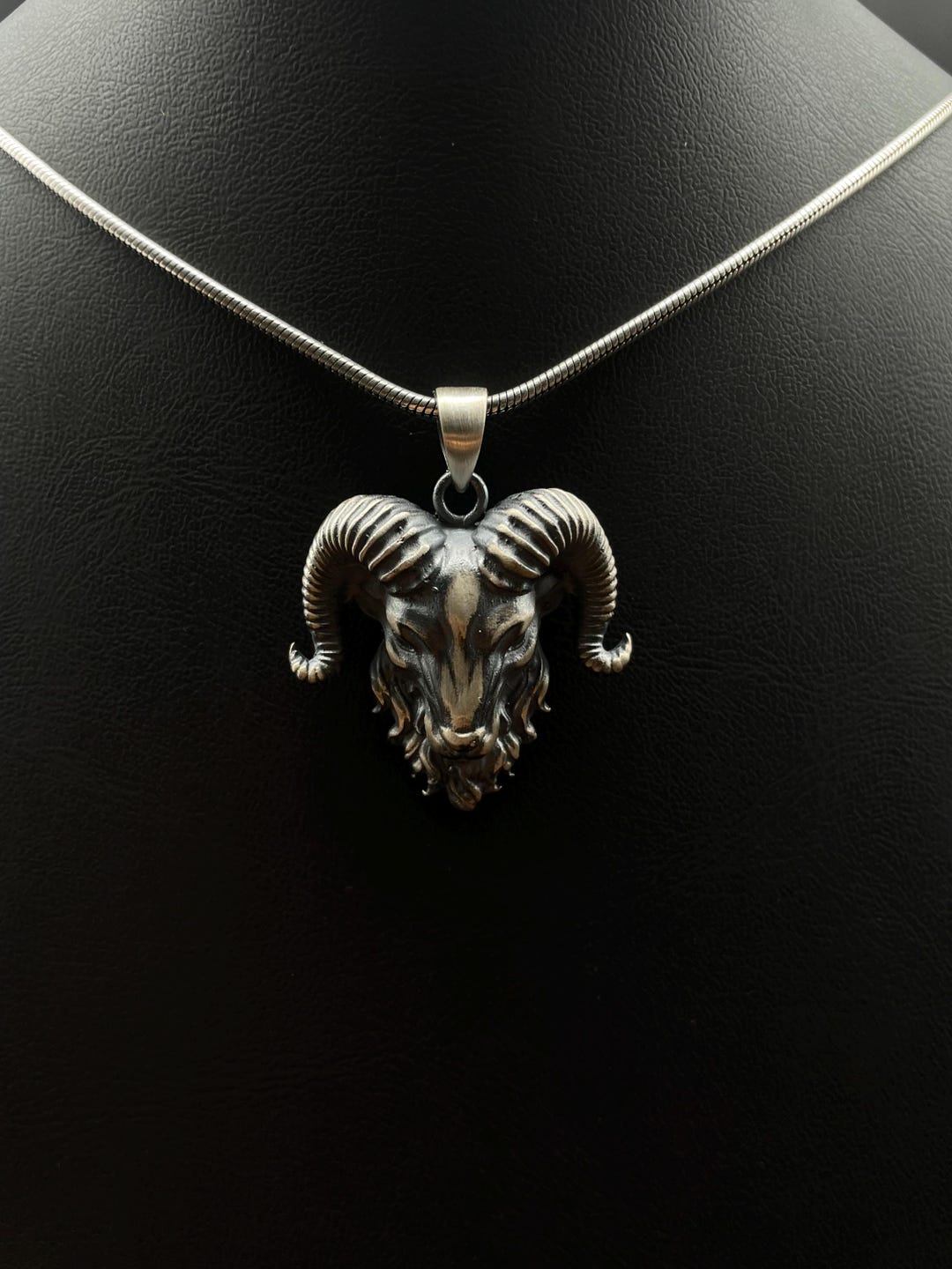 925 Sterling Silver Aries Ram Head Pendant, Zodiac Necklace Charm, Boy ...