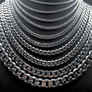 925 Sterling Zilveren Cubaanse Schakelketting, Stoere Herenketting, Massief Zilver, Dikke Zilveren Ketting, Cadeau voor Mannen