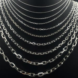 925 Sterling Silver Anchor Chain, Anchor Link Cable Necklace, Italian Anchor Pendant Chain Men, Handmade Birthday Gift, Gift for Women Chain