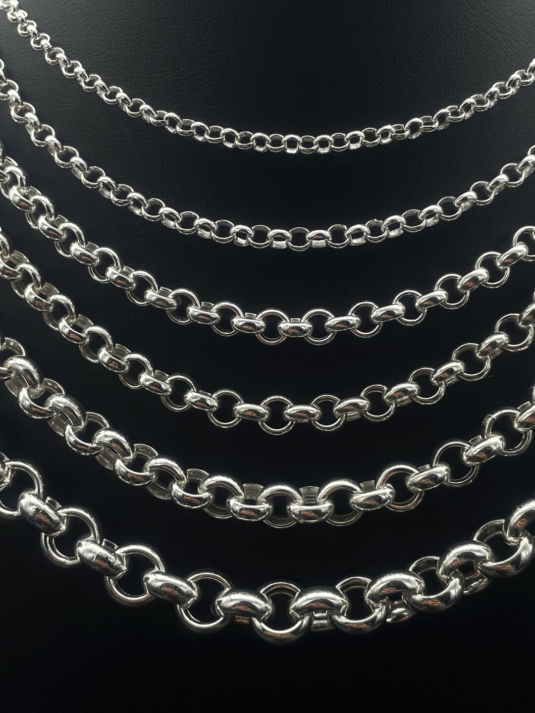 Silver Rolo Chain India 925 Sterling Silver Rolo Chain, Rolo Chain Necklace, Men Silver Belcher ...