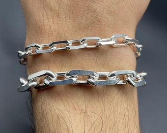 925 Sterling Silver Anchor Chain Bracelet, Sterling Silver