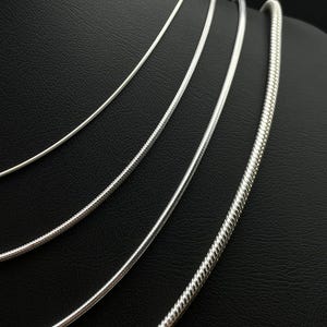 925 Sterling Silver Herringbone Chain Necklace, Round Herringbone Snake Chain, Women Choker Chain, Solid Real Chain, Gift for Women Necklace