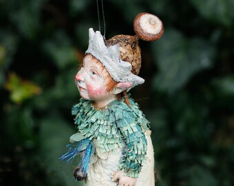 Cheeky pixie boy, fairy fantasy world, charming decoration, OOAK