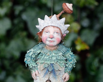 Cheeky pixie boy, fairy fantasy world, charming decoration, OOAK