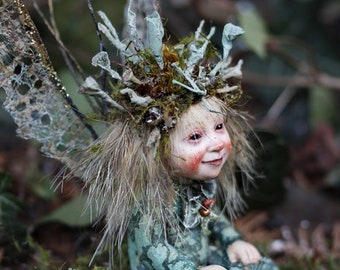 Handmade sculpture, miniature, fairy, Elfe, Künstlerpuppe, art doll