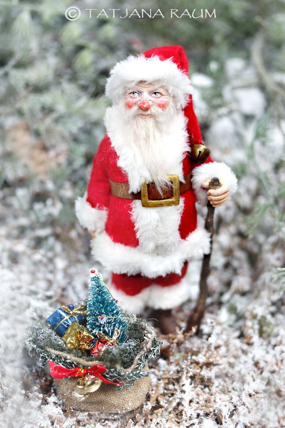 1:12 Dollhouse Miniature Santa Claus Decor Christmas Party Ornaments 