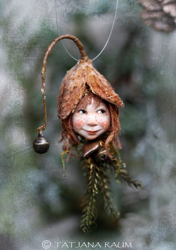 Pixie Girl Luna Handmade Decoration Zapfenkind - Etsy UK