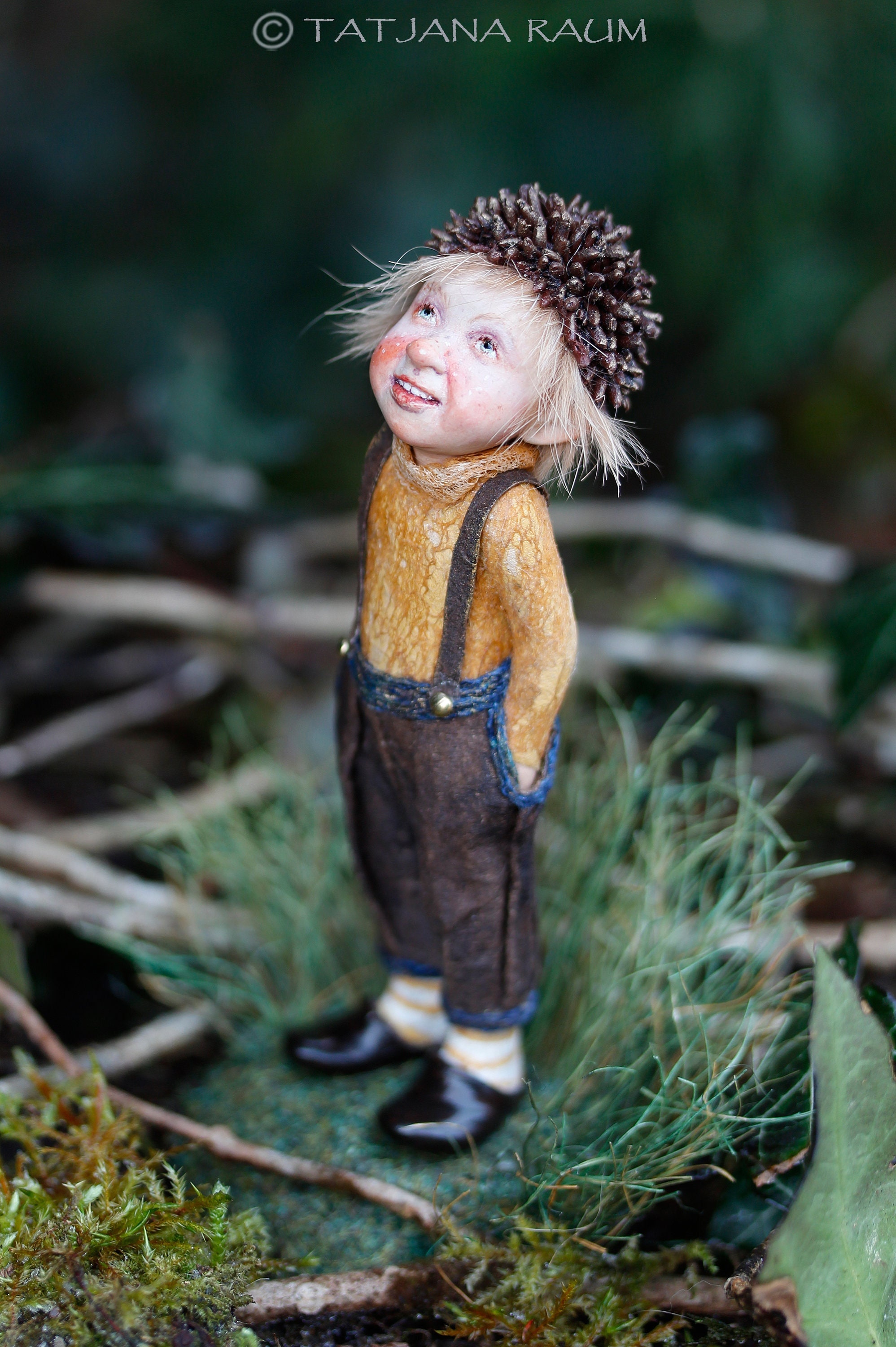 Little Pixie Boy Fairies Miniature Figurines Sculpture 