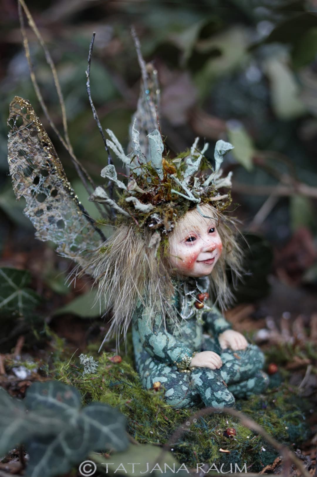 Handmade Sculpture, Miniature, Fairy, Elfe, Fairy Doll