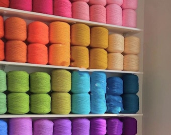 Embroidery Yarn Ball, Carpet Poking, Barrel Yarn, Tufting Gun Wool, Black, Red, Yellow, White, Pink Gray, 400+ Grams