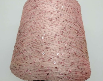 Beaded Yarn, Iced Sequin Yarn 600+ Yard 150 grams