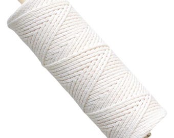Waxed Cotton Thread, Candle Wick Ordinary Cotton Roll Yarn, 24 40 45 Strands