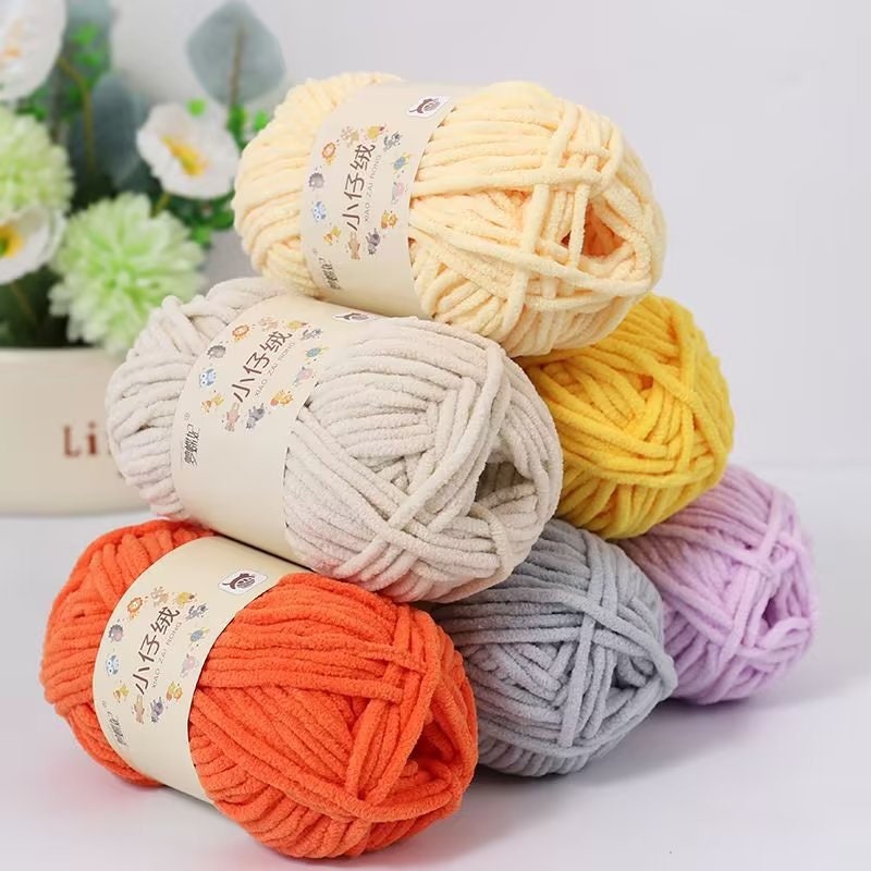 Woven Coarse Yarn, Blended Ball Yarn for Knitting, Blue White Pink ...