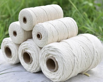 Hand-Woven Cotton Rope | Eco-Friendly | Various Thickness & Length Options