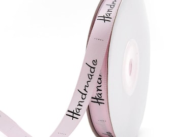 Handmade Ribbon for Gift Wrapping – Pink Polyester Craft Ribbon for Packaging, Cake Boxes & Birthdays – 1 Roll