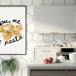 You, Me & Pasta Watercolour Print - DIGITAL DOWNLOAD - A4