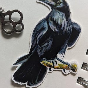 Watercolor Raven Sticker