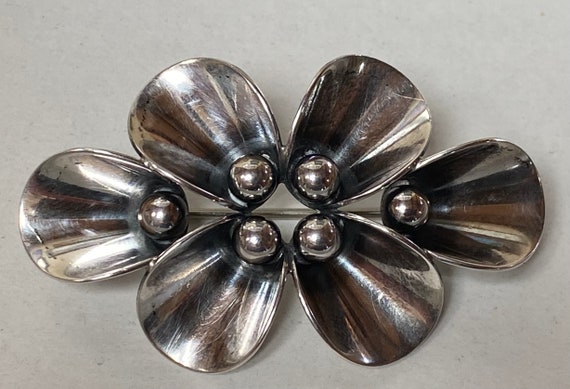 Vintage Sterling Danish Brooch by NE From - image 2