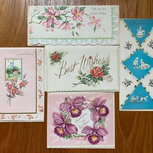 Tarjetas de felicitación vintage con diseños de felicitaciones y mejores deseos