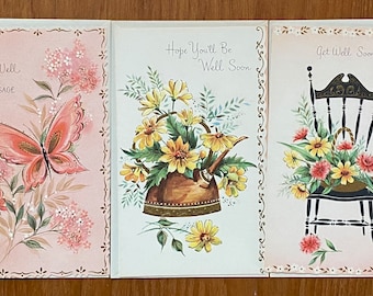 Vintage Greeting Cards Get Well Designs #1