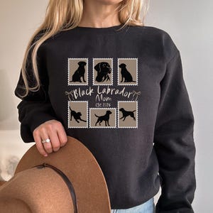 Custom Black Labrador Sweatshirt Birthday Gift for Her, Black Lab Dog Mom Sweater, Best Friend Christmas Gift Sweatshirt Gift for Dog Owner
