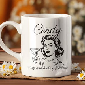 Custom Ladies 60th Birthday Milestone Gift for Her, Funny Personalised 60th Birthday for Mum, Sarcastic Gifts for Women, Gift for Wife