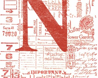 Vintage Alphabet Postcard: 26 letters available, alphabet, card, vintage, calligraphy, library, greeting, stamp, print, paper, wall art