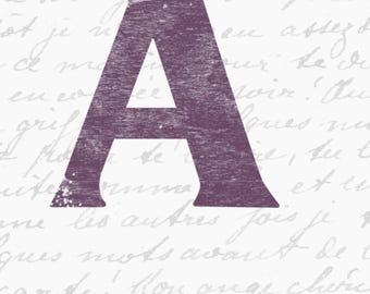 Vintage Alphabet Postcard: 26 letters available, alphabet, card, vintage, calligraphy, script, greeting, stamp, print, paper, wall art