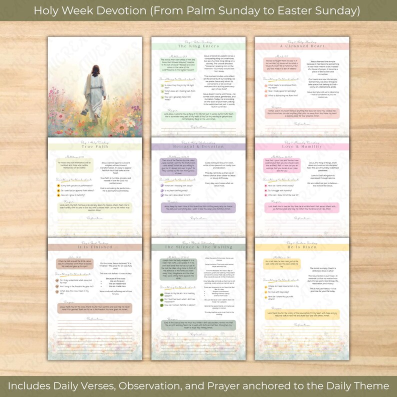 Holy Week Spiritual Reset Bundle - Christian Easter Devotional ...