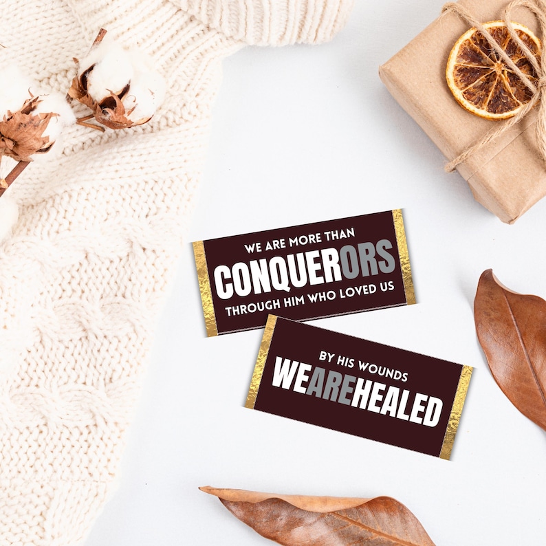 Printable Mini Chocolate Bar Wrapper With Bible Verses | Scripture ...
