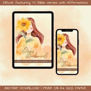 eBook pour femmes sur l'affirmation de soi | Versets bibliques et réflexions | Ce que Dieu dit | Aquarelle florale | Édifiant | Motivation | Inspirant