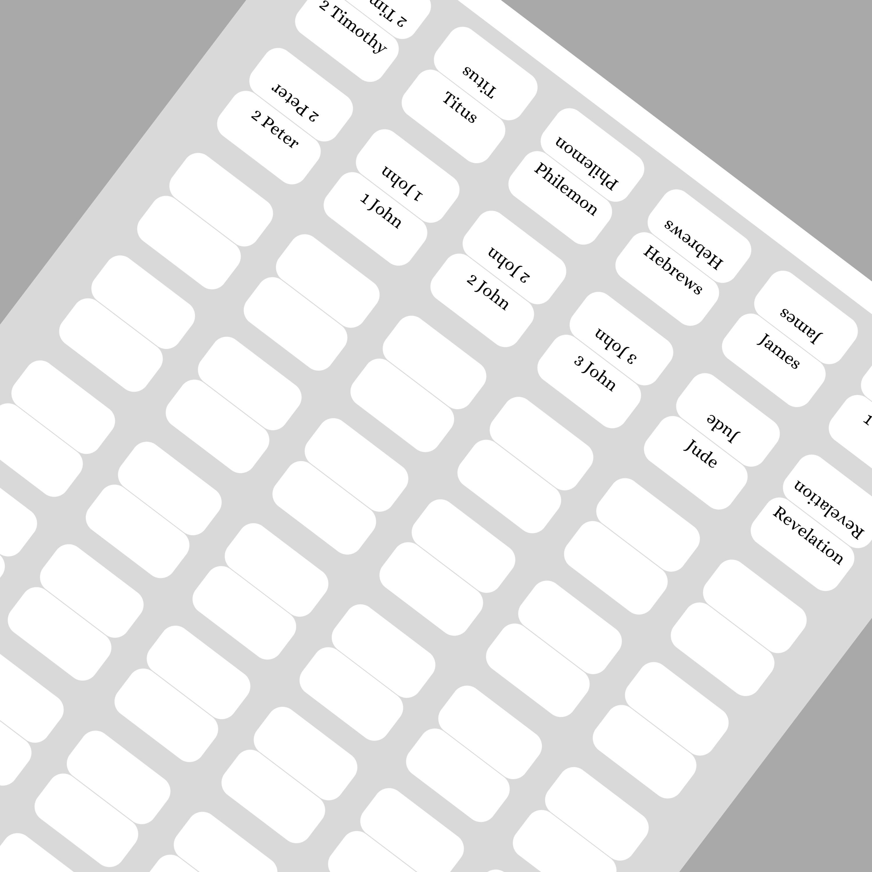 Printable Minimalist Bible Tabs (1 Inch) for Scripture Journaling and ...